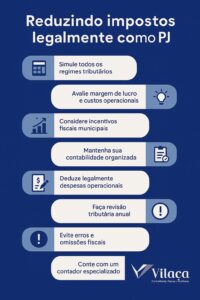 Como reduzir legalmente a tributação para prestadores de serviços PJ - vilaca